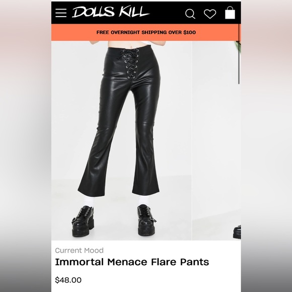 Dolls kill (current mood) faux leather pants - Picture 7 of 8